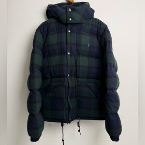 Plaid Hooded Puffer Jacket